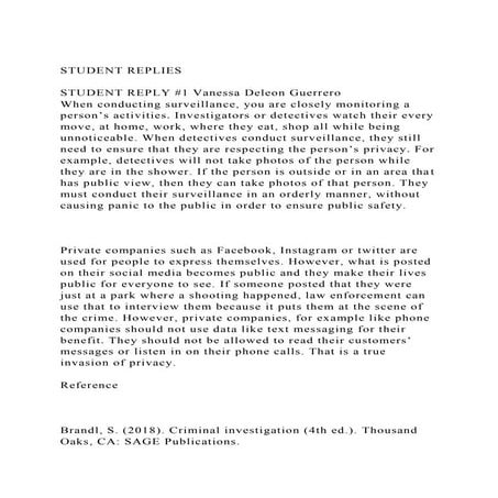 STUDENT REPLIESSTUDENT REPLY #1 Vanessa Deleon GuerreroWhen .docx