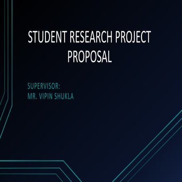 Student research project proposal