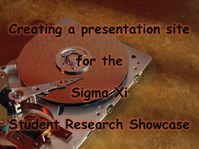 Sigma Xi Student Research Showcase Presentation