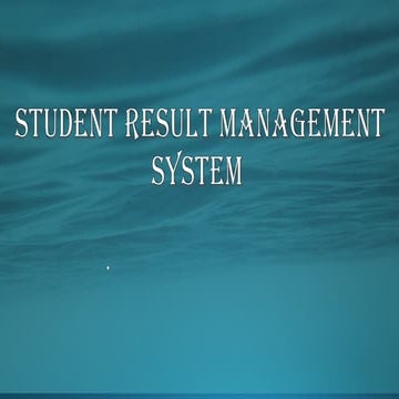 STUDENT ONLINE  RESULT MANAGEMENT-1.pptx