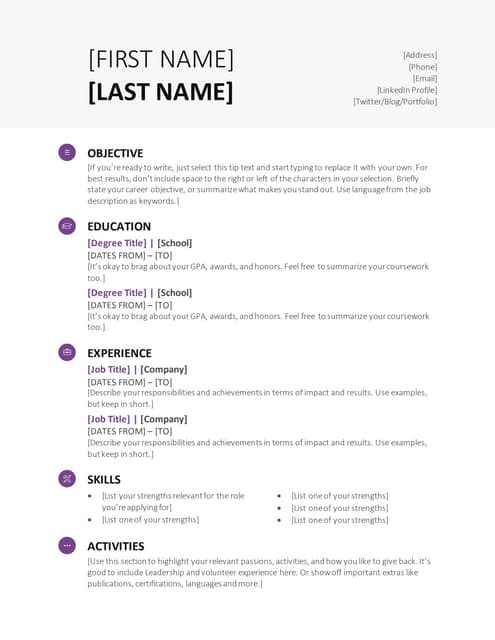 Lcvp Curriculum Vitae
