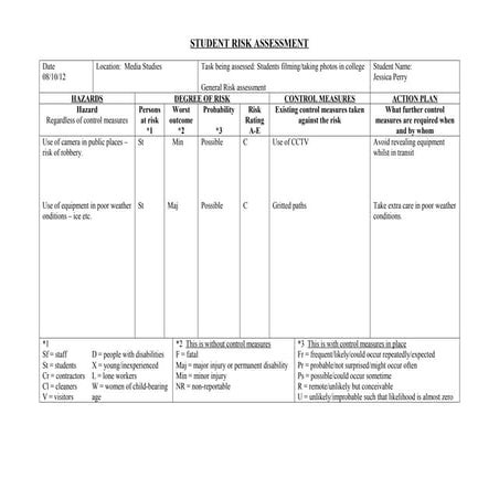 Risk Assessment | PDF