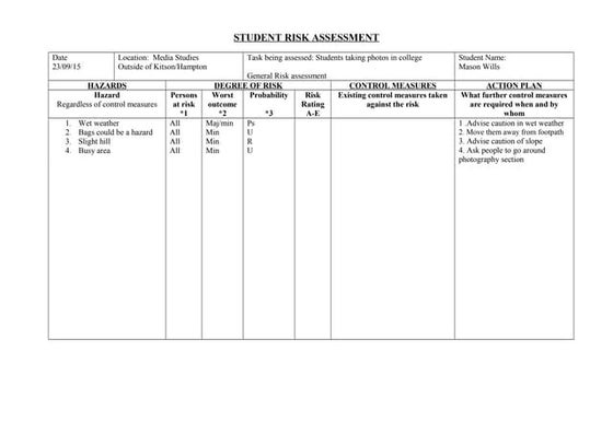 Student risk assessment | PPT