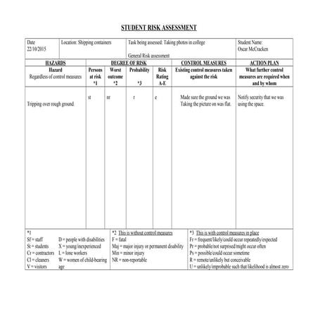 Risk assessment for music mag | DOC