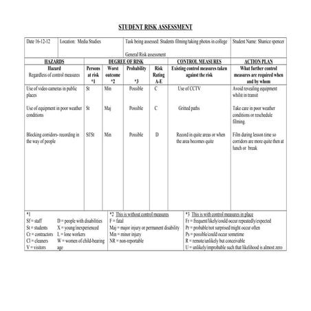 Student risk assessment | PDF