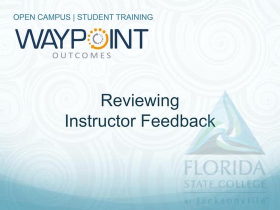 Waypoint - Students Can Review Feedback | PPT