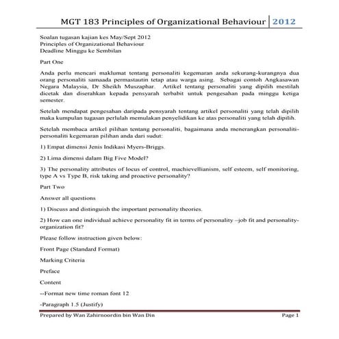 Student's assignment guide ob maysep2012