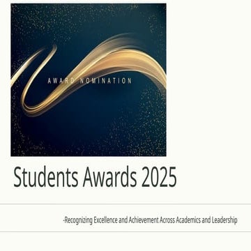 Students Awards nomination for education