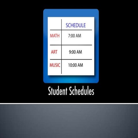 Student Schedules | PPTX