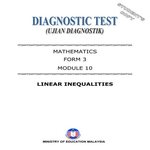 Module 10 linear inqualities PMR
