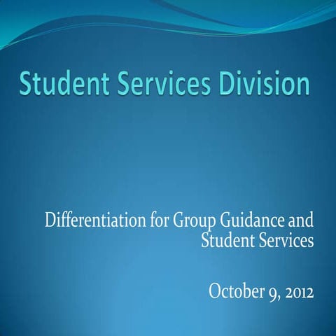 Student services final ppt