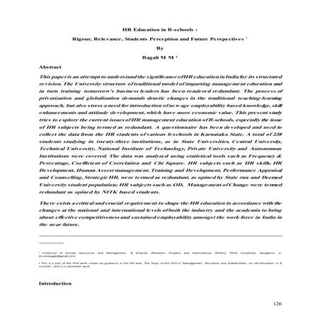 MM Bagali...... HR Education..... HR Educaters......Students hr subject_perce...