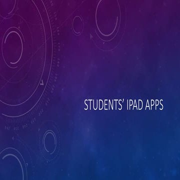 Students' ipad apps
