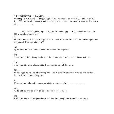 STUDENT’S   NAME  _________________________Multiple Choice – Hi.docx