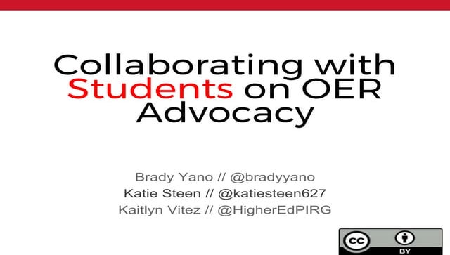 Collaborating with Students on OER Advocacy