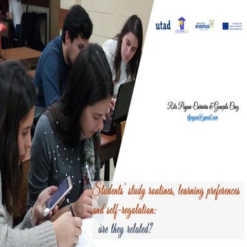 Students’ study routines, learning preferences and self-regulation: are they ...