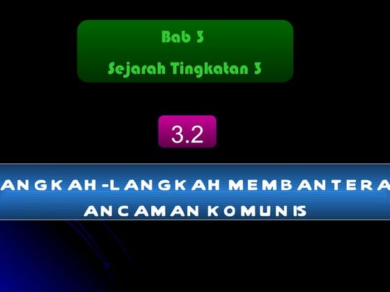 Langkah-langkah membanteras komunis