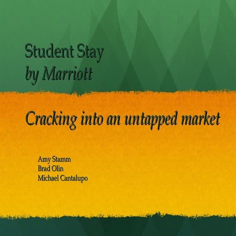 Student Stay Marketing Plan