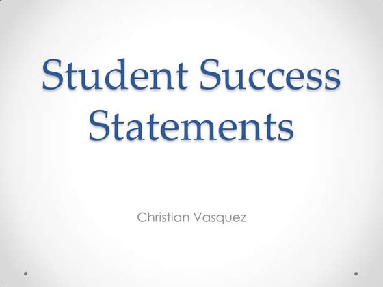Success statements | PPTX
