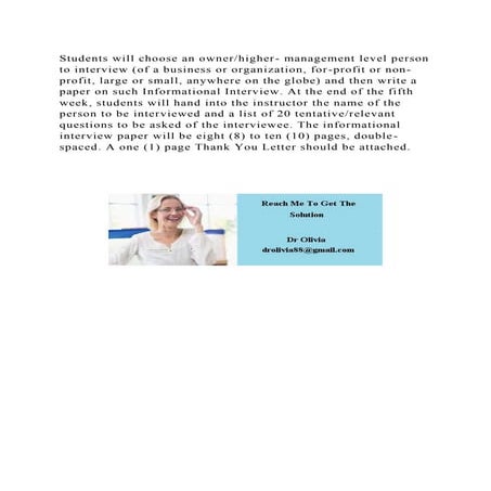 Students will choose an ownerhigher- management level person to int.docx