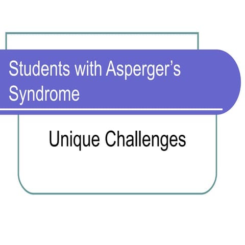 Students with asperger’s syndrome
