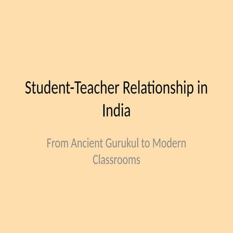 Student teacher relationship | PPTX