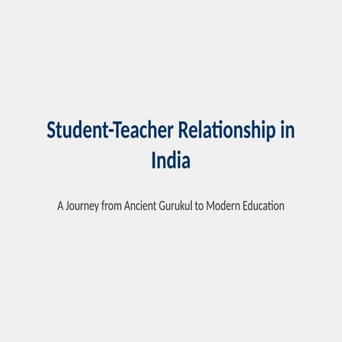 Student teacher relationship | PPTX