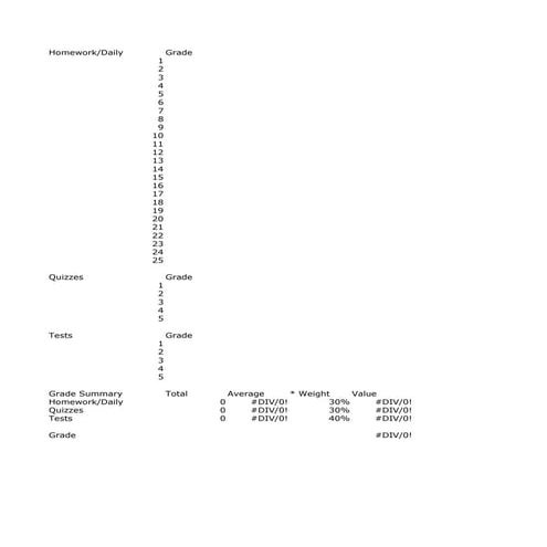 Student Tracking Grades
