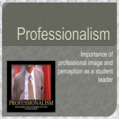 Student Training Workshop: Professionalism