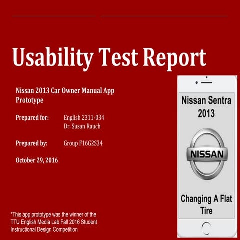 Student Project Technical Writing: Multimodal Visual Usability Test Report