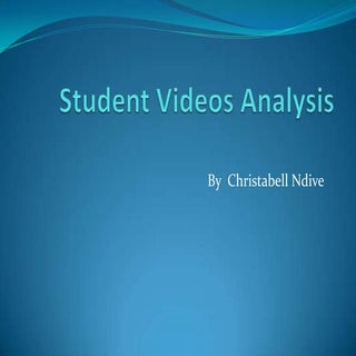 Student videos analysis powerpoint