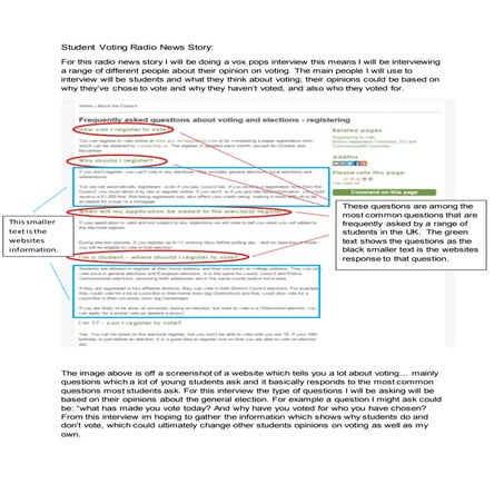 colStudent voting radio news story reasearch