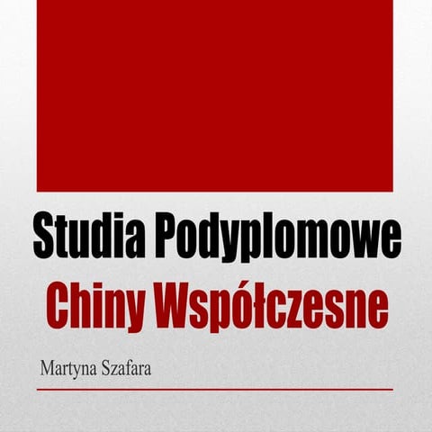 Studia podyplomowe chiny współczesne | PPS