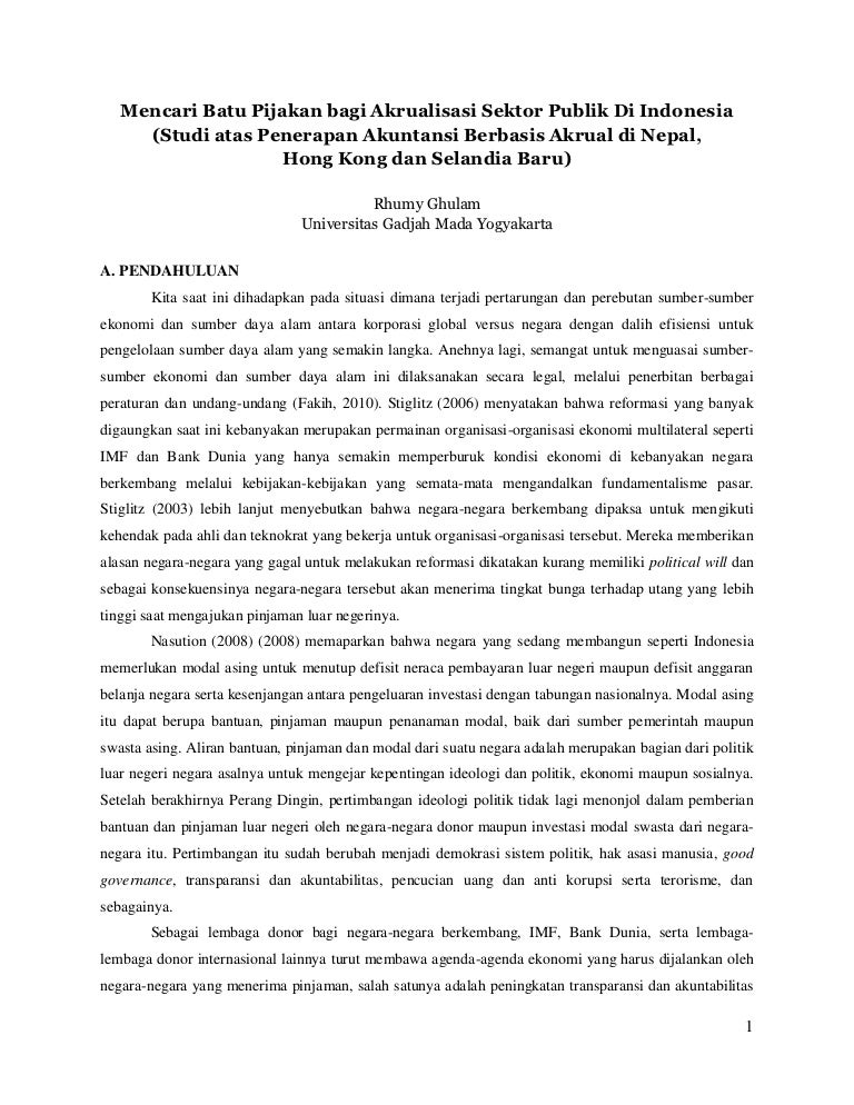 Studi Atas Penerapan Akuntansi Akrual Di Nepal Hong Kong Selandia Studi Atas Penerapan Akuntansi Akrual Di Nepal Hong Kong Selandia