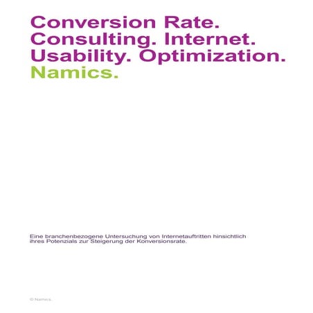 Studie: Deutsche Internetauftritte und deren Potenzial für CRO