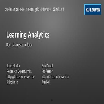 Learning Analytics - Door data gestuurd leren
