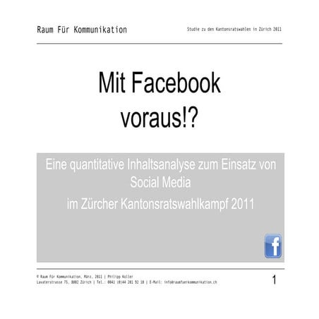 Mit Facebook voraus