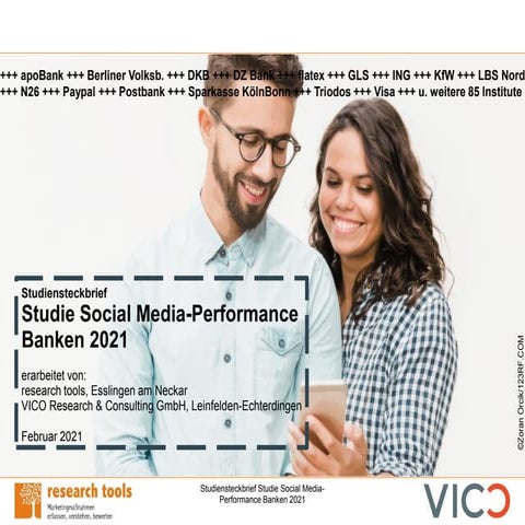 Studiensteckbrief Studie Social Media Performance von Banken 2021