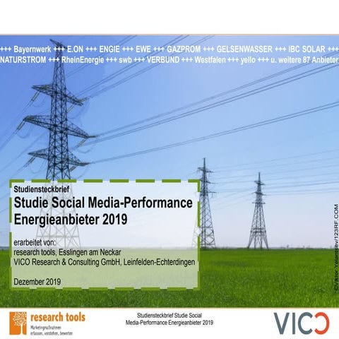 Studie Social Media-Performance Energieanbieter 2019