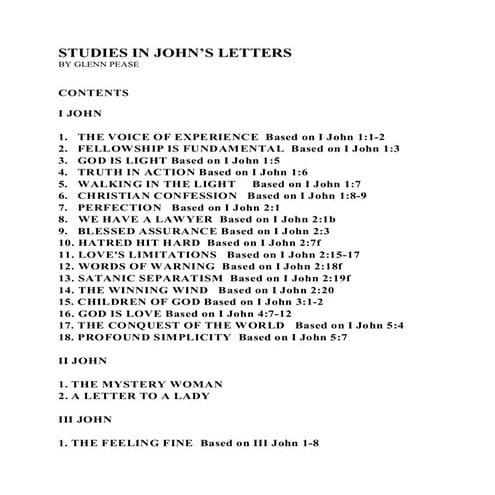 Studies in johns letters