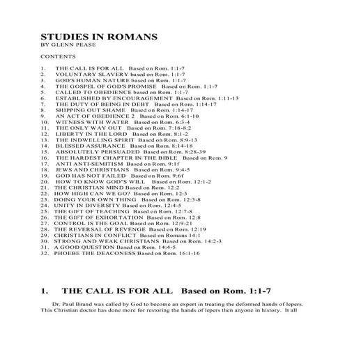 Studies in romans