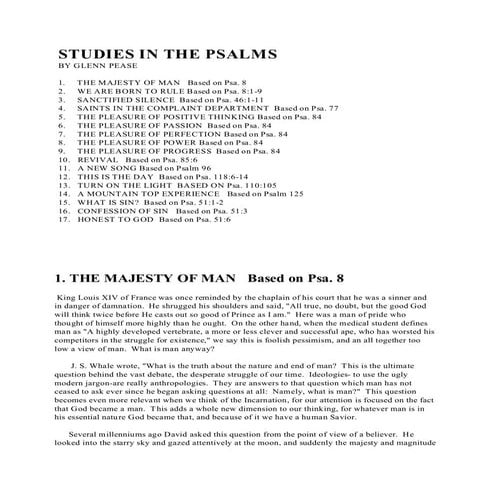 Studies in the psalms
