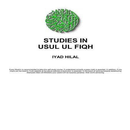 Studies In Usul Al Fiqh Pdf