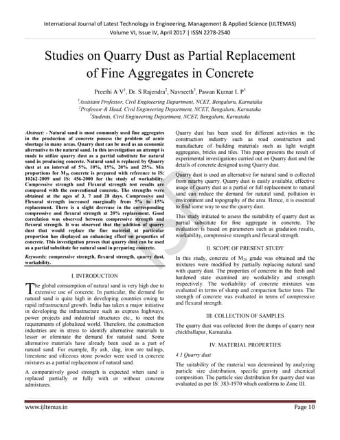 Experimental Study on Partial Replacement of Sand by Teak Wood in ...