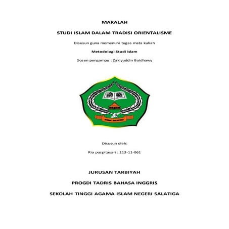 Studi islam dalam tradisi orientalisme