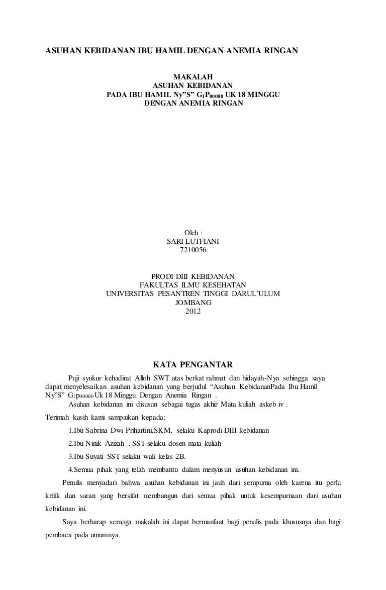 Studi Kasus Anemia Ringan