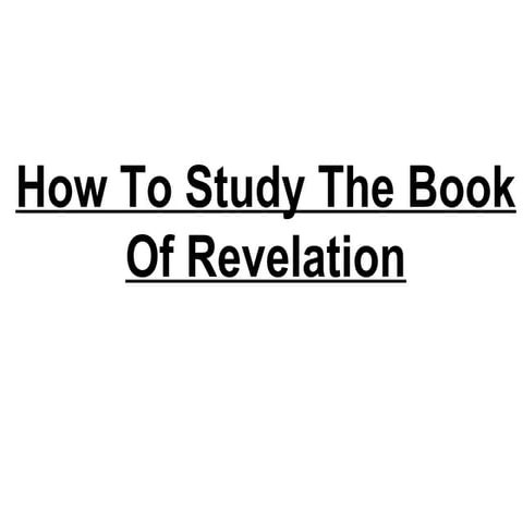 Studing revelation