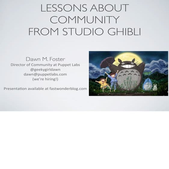 Lessons about Community from Studio Ghibli - with notes
