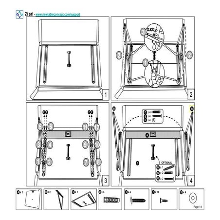 Folding Table Standard - Assembly Instructions Rev. 05