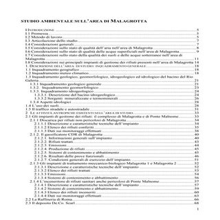 Studio ambientale sull'area di mala...